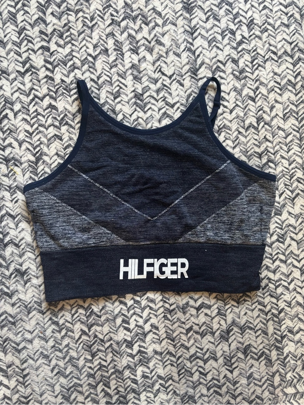 Women’s Large Lightweight Tommy Hilfiger Navy Blue Halter Sports Bra